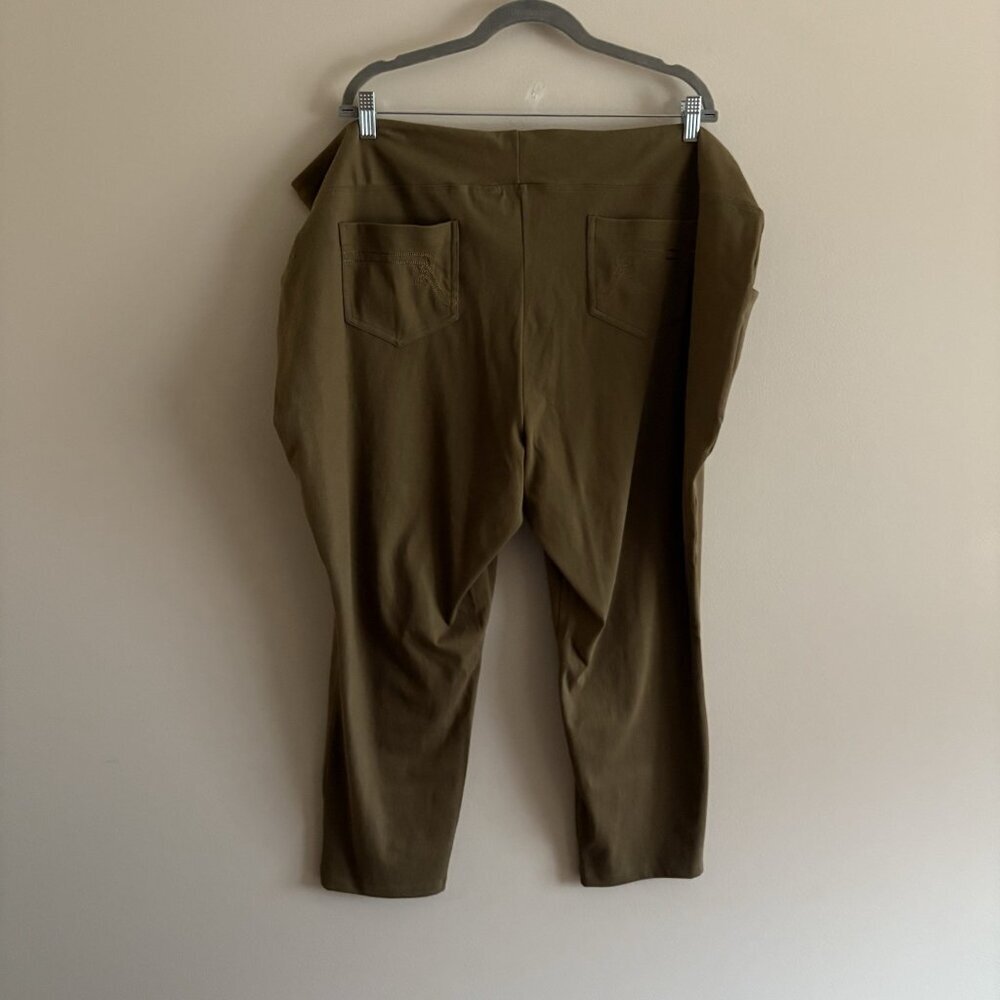 Women With Control Plus 28WP Olive Petite St.Tropez Twill Pockets Leggings NWT - Picture 9 of 15